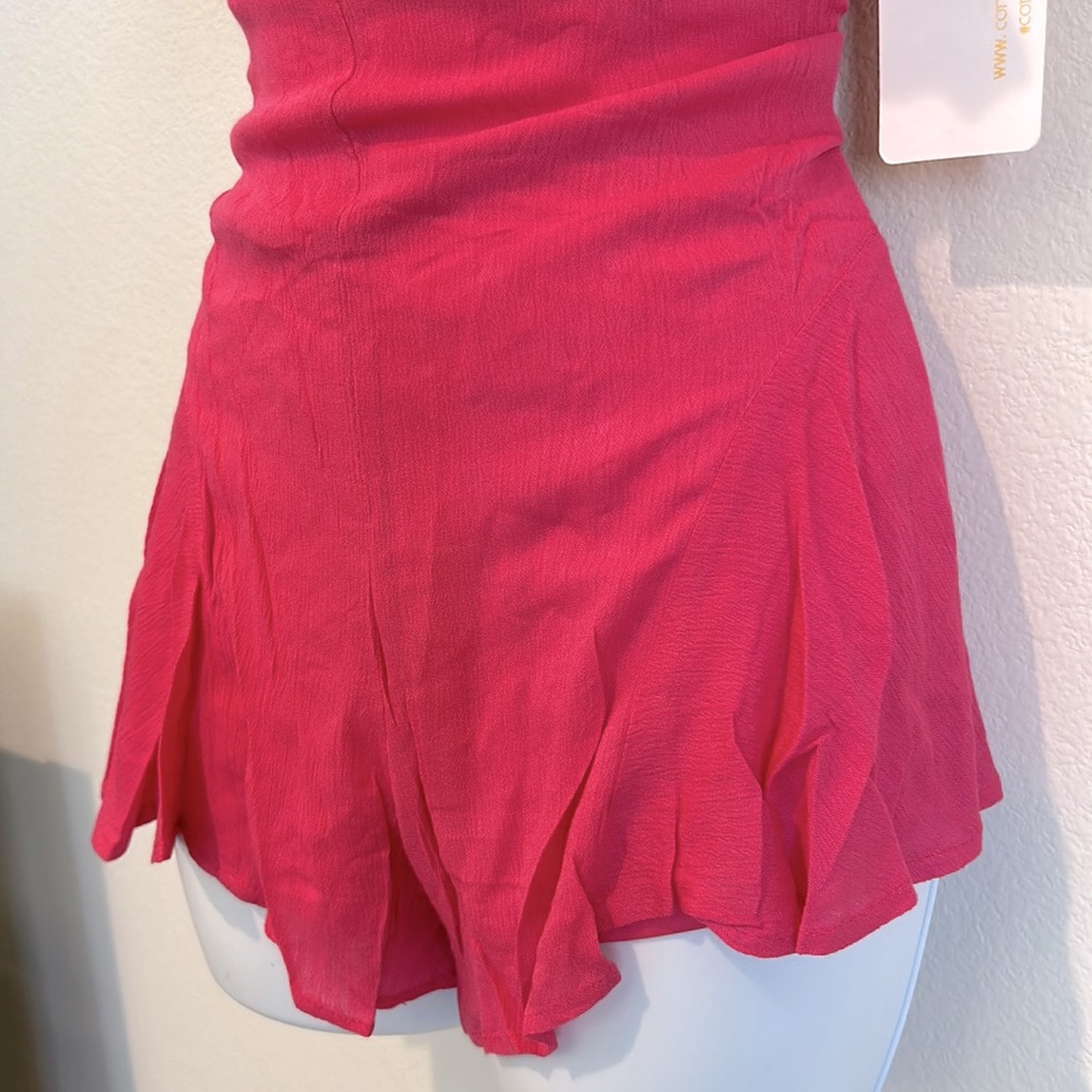 Cotton Candy Off-Shoulder Ruffle Romper in Hot Pink - Picture 5 of 6